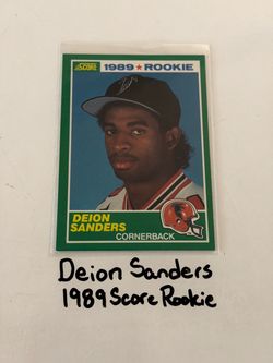 Deion Sanders Atlanta Falcons Hall of Fame CB 1989 Score Rookie Card.