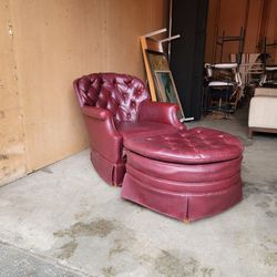 Vintage Lounge Chair and Ottoman 