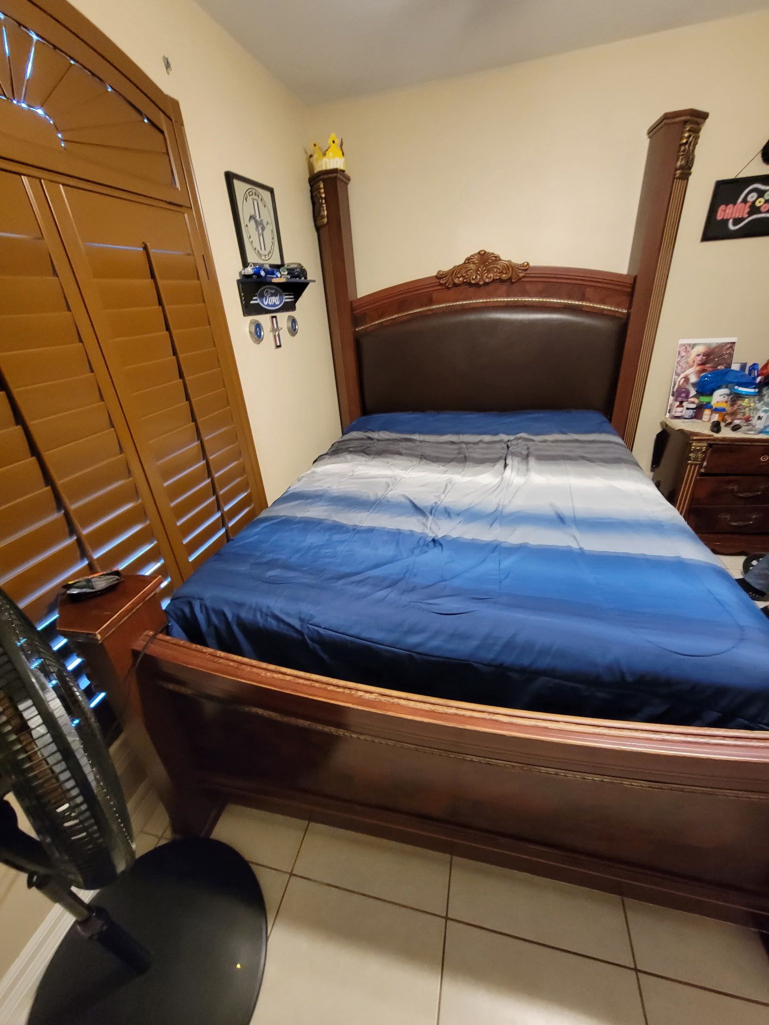 Queen Bed With Box And Mattress