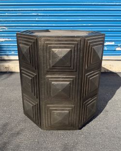 Large Faux Bronze Octagonal Display Plinth / Pedestal Stand | 31” Tall