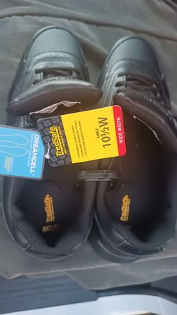 A,PAIR OF SHOES SIZE 101/2"WIDE WIDTH 