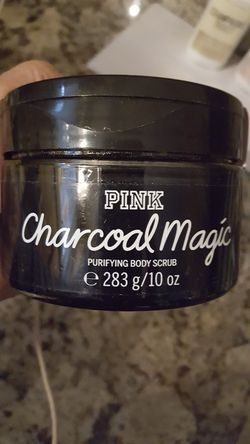 PINK Charcoal magic body scrub, new