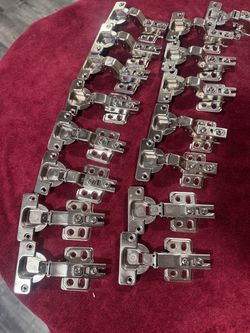 16pcs 105-Degree 35 mm Full Overlay Frameless Cabinet Hinges self closing soft close Fe15)