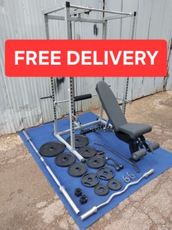 Valor Fitness Squat rack / gym / gymnasio / Olympic Weight Plates / pesas / bench press / Power Rack / Fitness