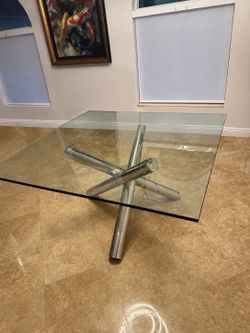 Square Glass Dinning Table