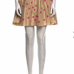 Kate Spade New York Silk Mini Vintage Polka Dot Skirt, Size XXS