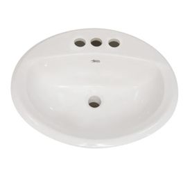 American Standard Aqualyn 20-3/8" Drop In Porcelain Bathroom Sink