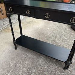 Faux Bamboo Console Table 