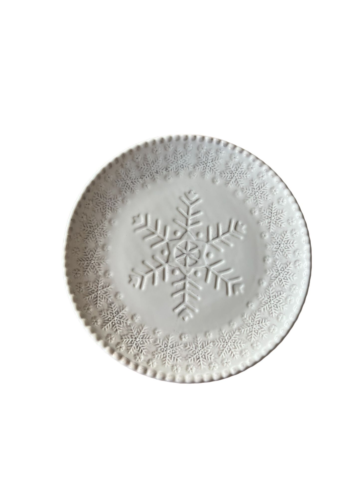 Pier 1 Imports Snowflake Embossed White Dinner Plate Platter Set Of Two Holidays 11” Elevate your dining experience this holiday season with the Pier