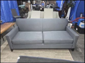 Modern Gray Upholstered Sofa - Comfortable and Stylish