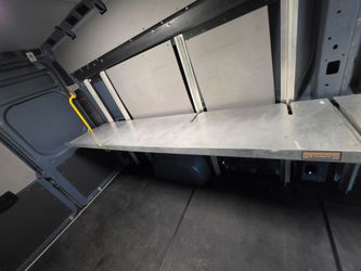 Heavy-duty folding delivery shelves