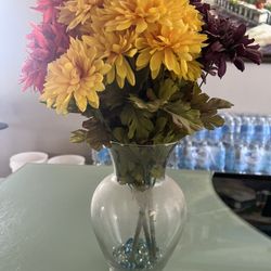Artificial Flowers With Vase