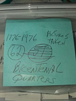 62 VINTAGE BICENTENIAL 1776 US QUARTERS ALL FOR $300.00