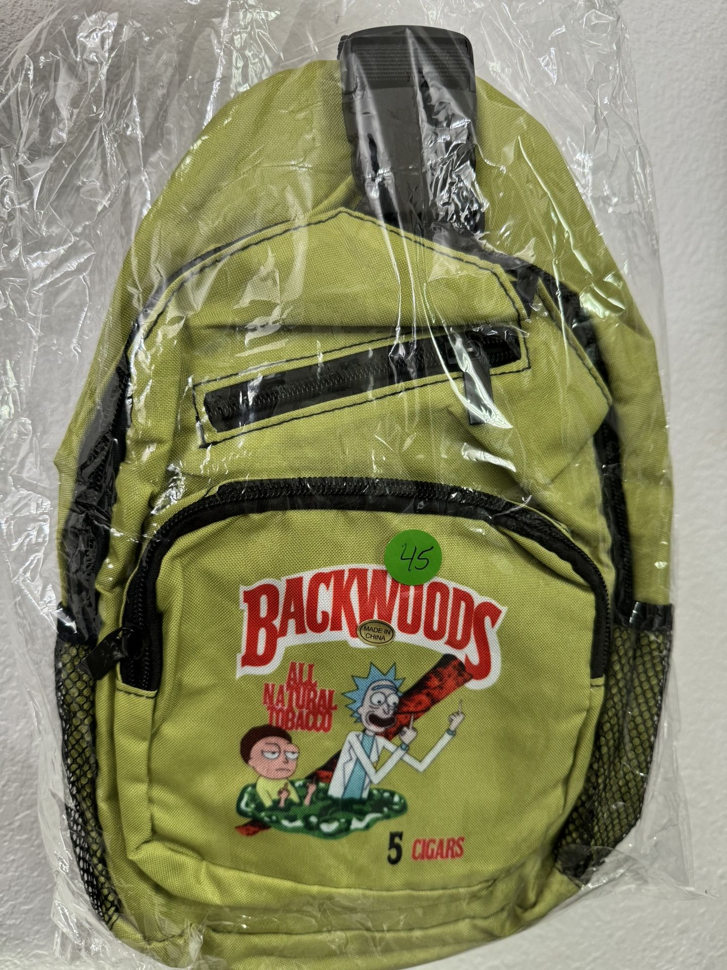 Backwoods Rick&Morty Green Cross Bag
