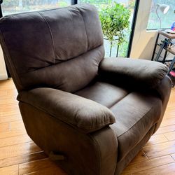 Like New - Fabric Glider Swivel Recliner (Barcalounger) - $90