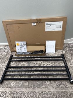 Electric Heated Towel Rack Matte Black 6- bar