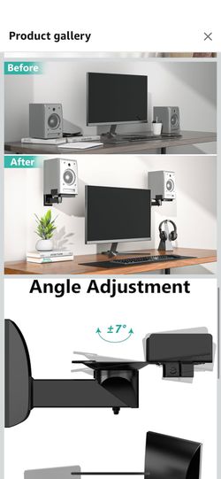 the Store 4.6 A WALI Speaker Wall Mounts, Bookshelf Mounting Bracket for Large Surrounding Sound Speakers, Black Dual Side Clamping Hold up to 55 lbs 