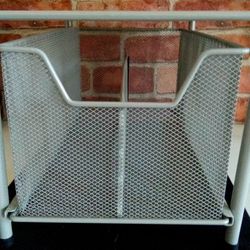 Metal Mesh Wire Basket Stack Storage Slide Drawer Organizer Compartments