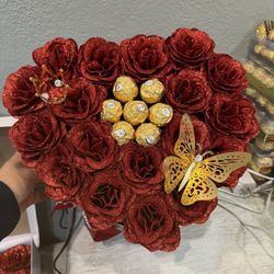 heart box arrangement