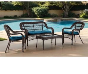 4-Piece Wicker Patio Furniture Set