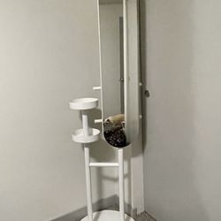 IKEA LIERSKOGEN White Valet Stand with Mirror