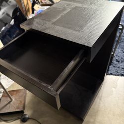 Side Table With Drawer, Lamps