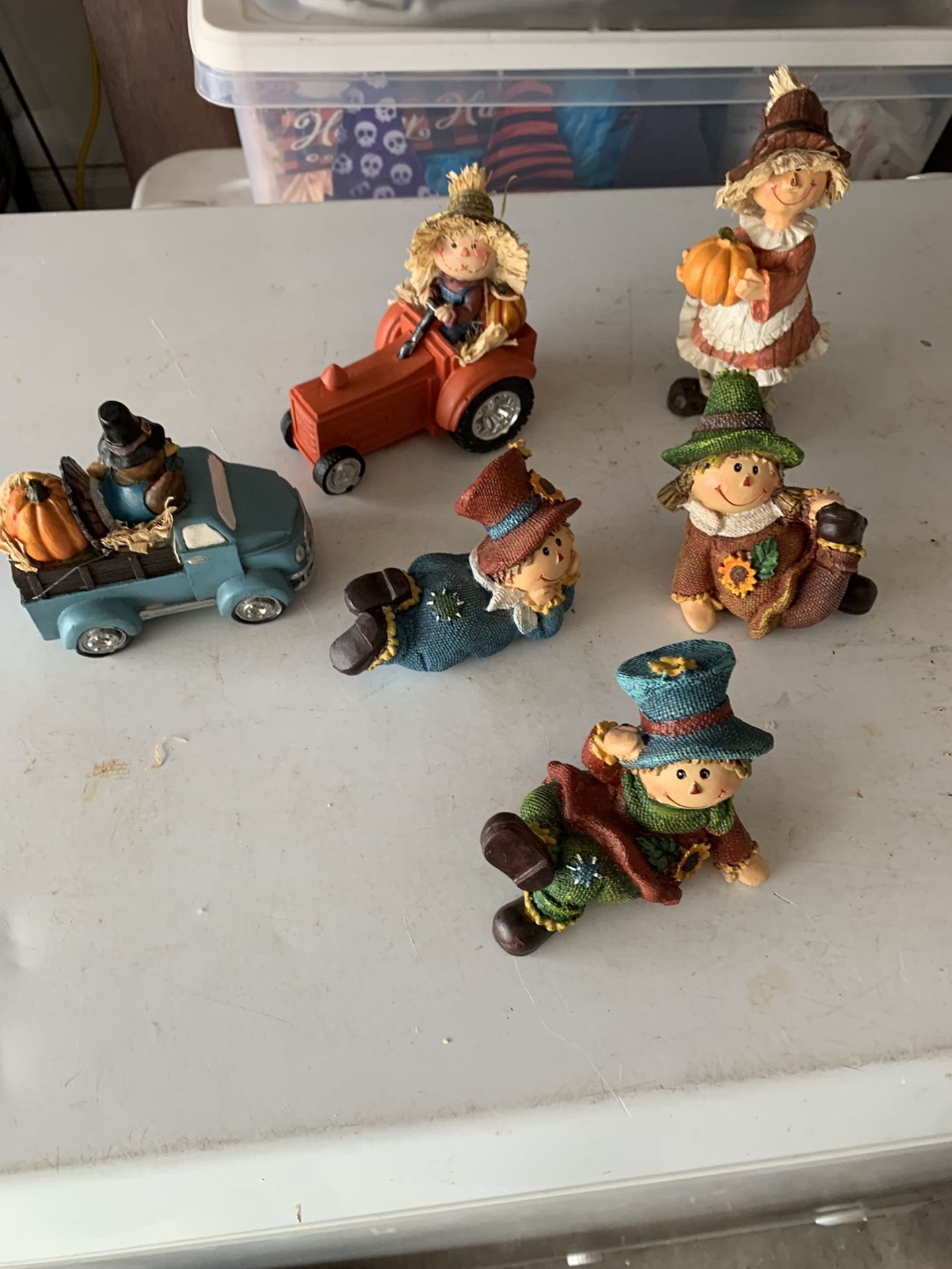 6 PCs Set Of Scarecrows Table Decorations In Various Poses