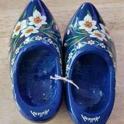 Decorative Blue Holland Wooden Shoes