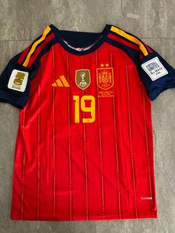 Spain ‘26 World Champions with 2 ⭐️ ⭐️ Stars ‘Lamine Yamal 19’ in sizes Small,Medium, Large & XL Home Jersey
