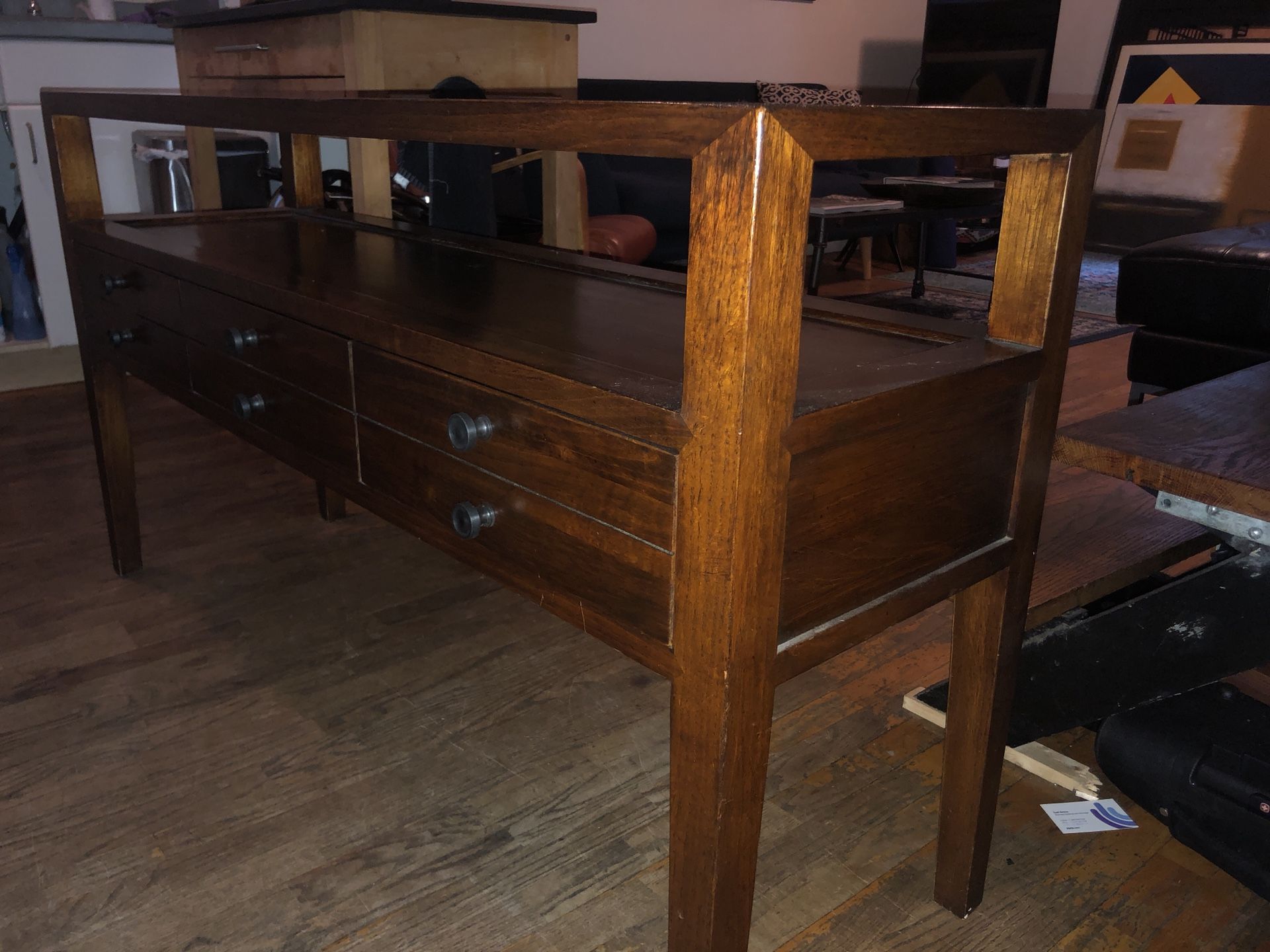 Drawer Console - color Walnut - crate and barrel