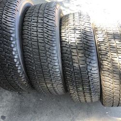 SET OF FOUR TIRES LT 245/75/17 MICHELIN SEMI NEW 95%TREAD LIFE $400 PRICE INCLUDES PROFESIONAL ISTALATION AND TAX