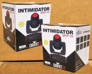Chauvet DJ 2 x Intimidator Spot 110 LED Lights Gobo Projector Spotlight DMX Sound Mode Multicolor