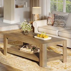 Coffee Table with Lower Shelf