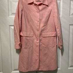 Casual Pink Coat Size Medium 