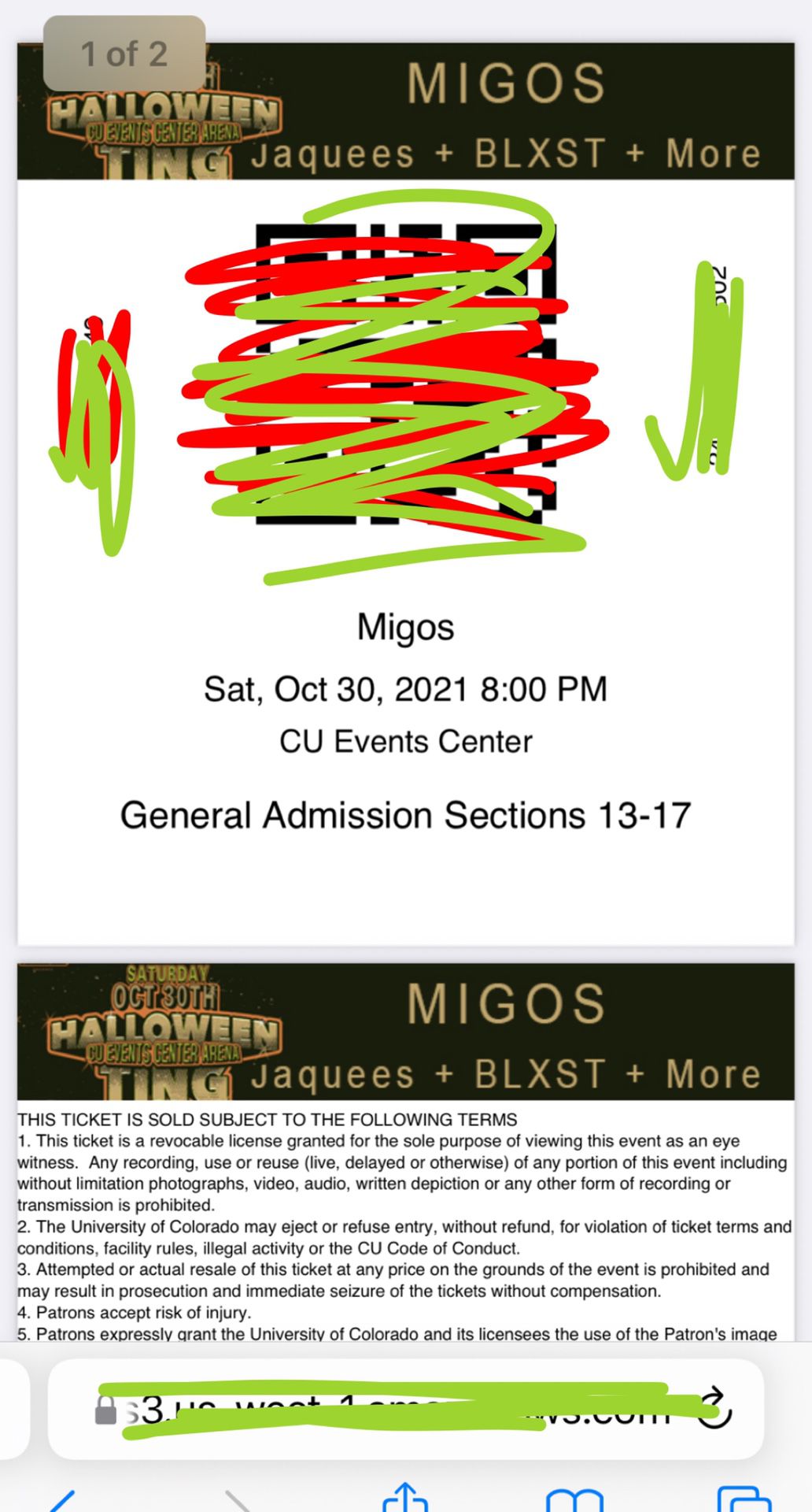 Migos concert Ticket 