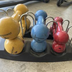 3lbs , 5lbs, 8lbs  Weight Set With Holders 