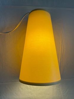 Lumetta USA Modern Yellow Tapered Cone Plug In Pendant Light Lamp Shade
