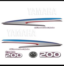 Yamaha 200hp 2 Stroke Sticker Decals. Brand New