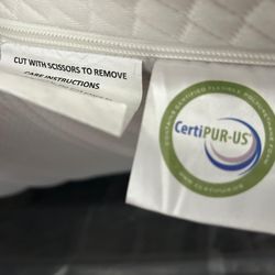 CertiPUR-US Certified king size Mattress with bed frame.