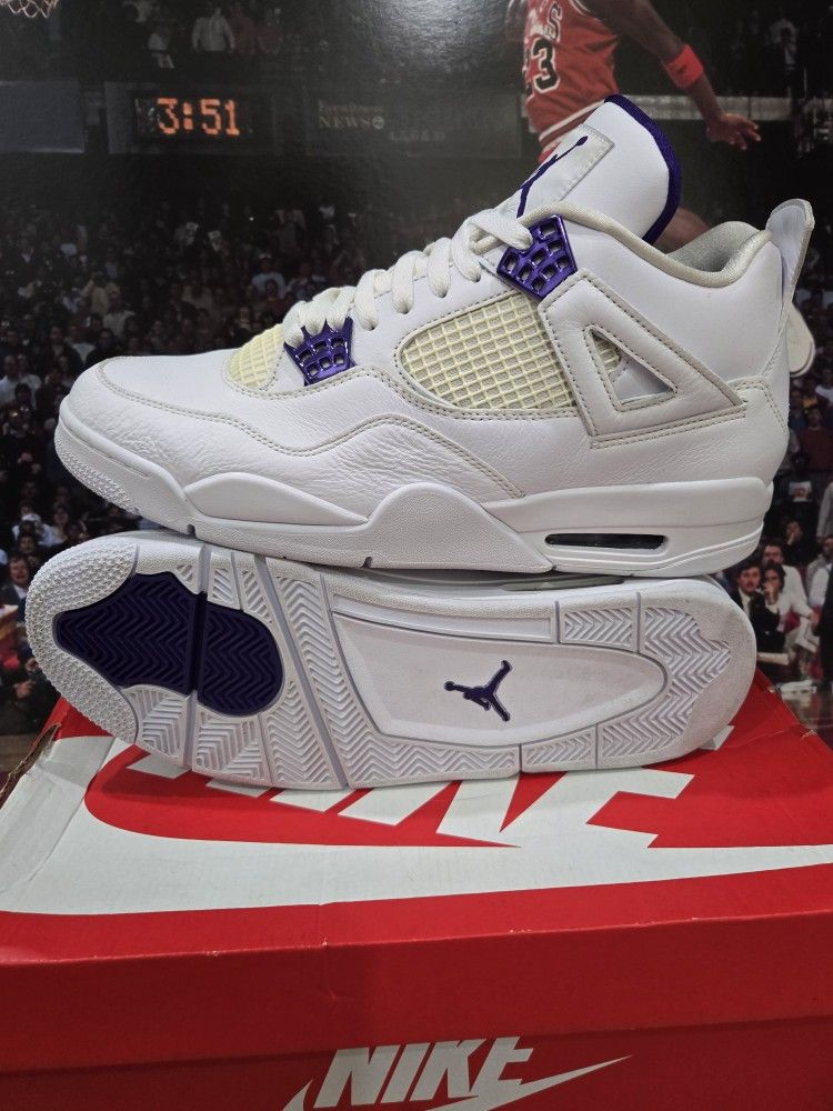 Jordan 4 Metallic Purple 100% Authentic