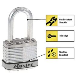 Master Lock (M1XKADLF) Magnum Heavy Duty Padlock with Key, 1 Pack