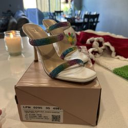 Women’s Rhinestone Rainbow heels 7.5 — $40