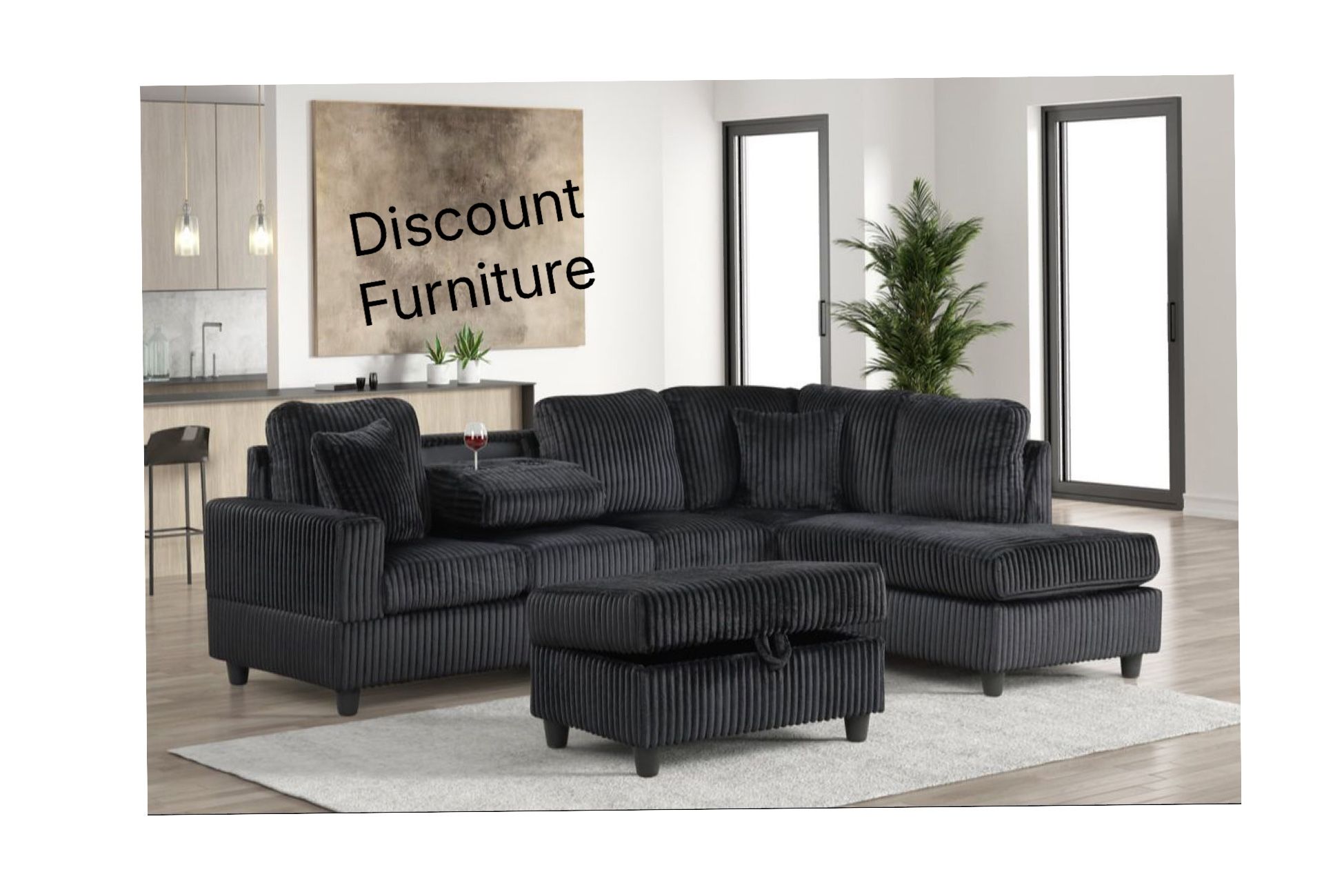 Sectional Sofa And Ottoman