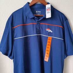 Size XXL Denver Broncos NFL Team Apparel Men's Polo Shirt