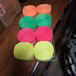 8pk Neon Streamers In Package 