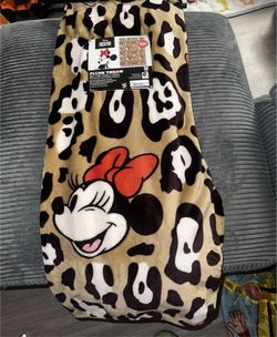 Minnie Cheetah Print Blanket