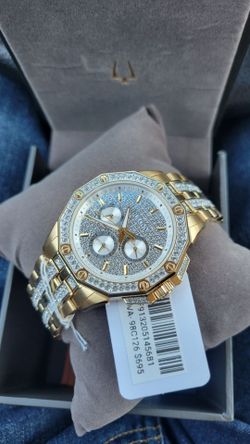 Men's Bulova Octava Crystal 98C126 Silver-Gold Dial Steel Strap Quartz Watch