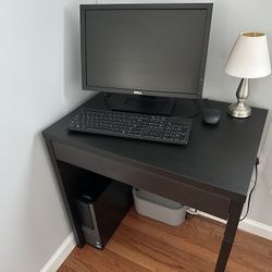 IKEA black/brown MICKE desk