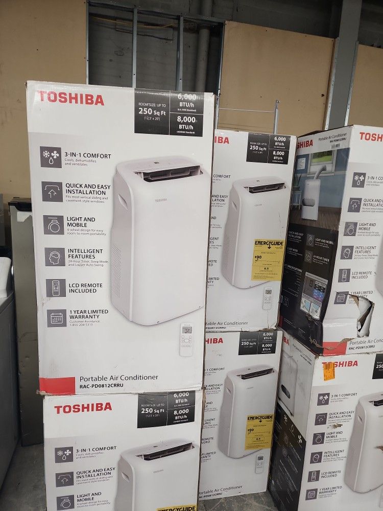 New Toshiba 6000btu Portable AC