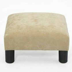 Adeco Small Footstool Cuboid Ottoman Footrest